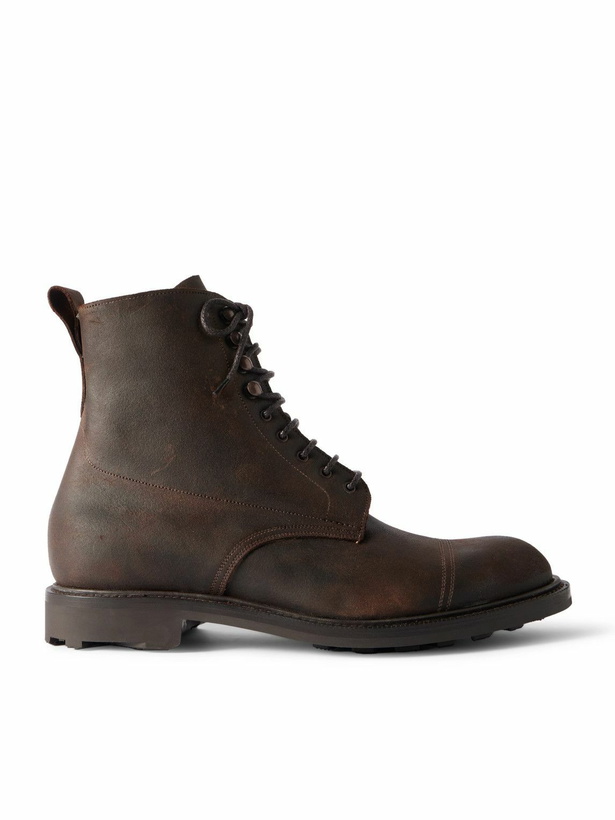 Photo: Edward Green - Ambleside Waxed-Suede Boots - Brown