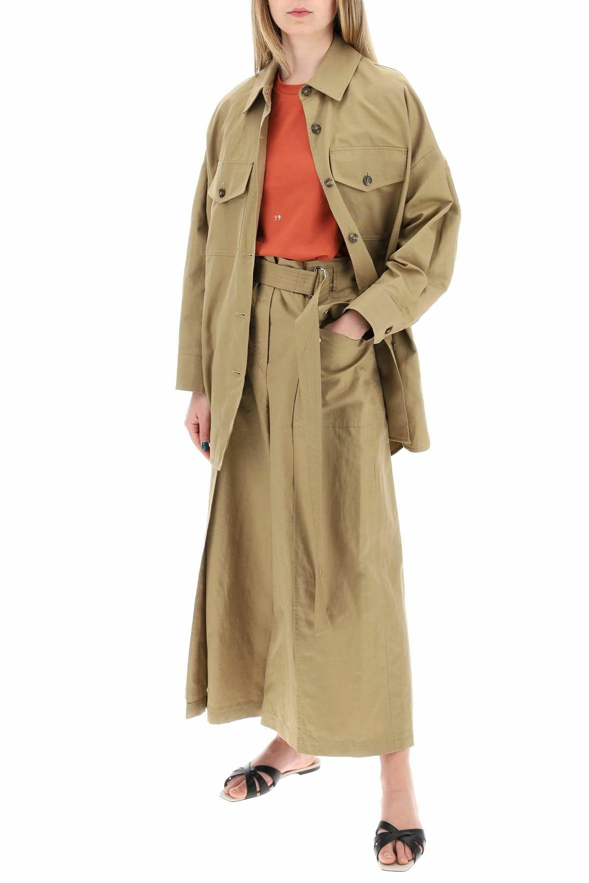 WEEKEND MAX MARA cotton and linen vicario overshirt Beige WEEKEND MAX MARA cotton and linen vicario overshirt Beige