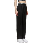 alexanderwang.t Black Logo Elastic Pull On Lounge Pants
