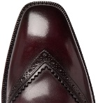 Berluti - Venezia Leather Oxford Shoes - Men - Burgundy