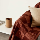 Ferm Living Duo Quilted Blanket in Red Brown Blanket