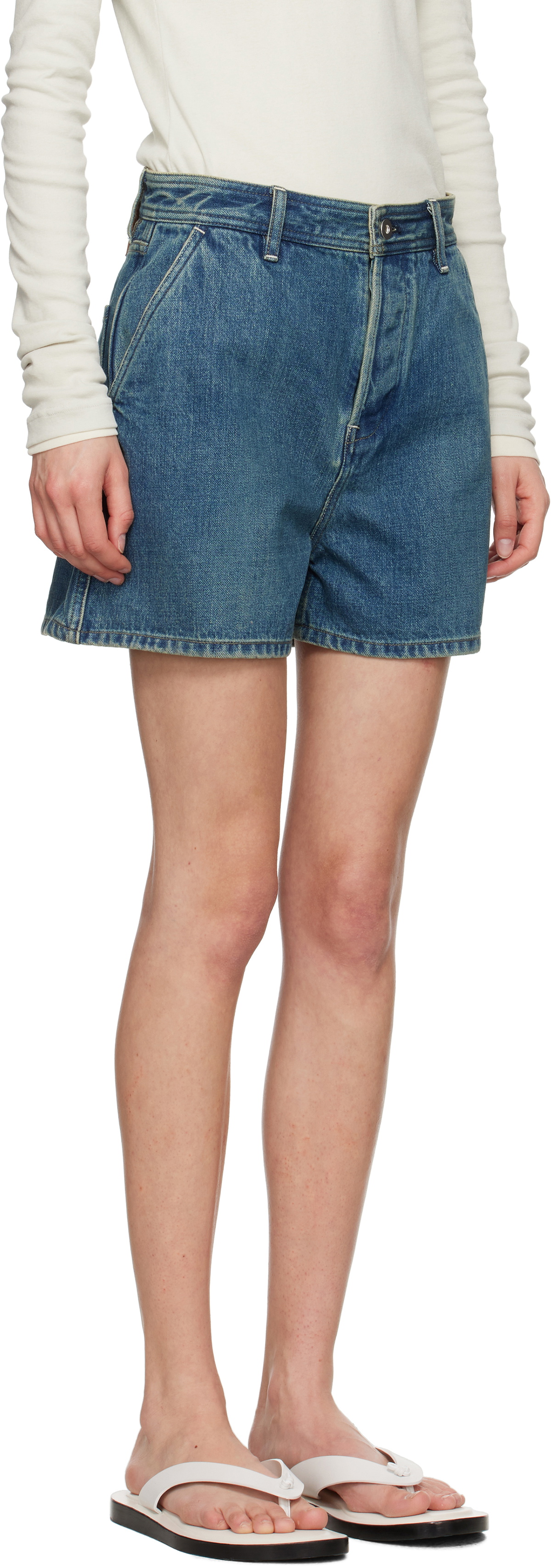 Jil Sander Blue Regular Fit Denim Shorts