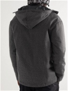 AFFIX - Support Padded Slub Nylon-Blend Hooded Jacket - Black