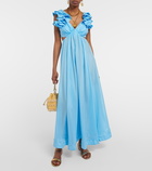 Zimmermann Halcyon cutout silk maxi dress