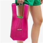 LASTFRAME Women's Two Tone Okamochi Bag Medium in Fuchsia Pink/Neon Green