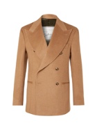 GIULIVA HERITAGE - Stefano Double-Breasted Camel Hair Blazer - Brown
