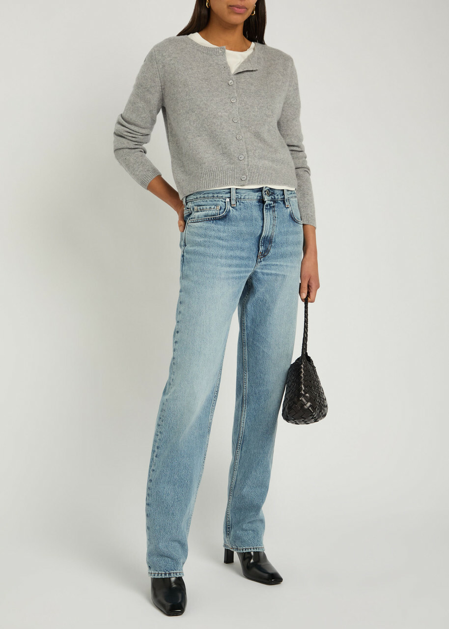 Reformation Clara Cashmere Cardigan Grey