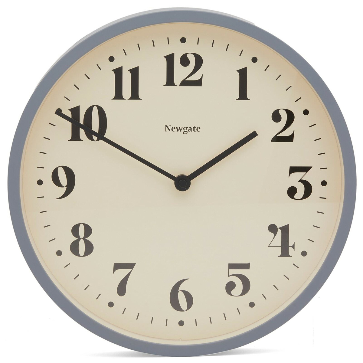 Newgate Clocks Number Four Theatre Wall Clock in Stone Grey
