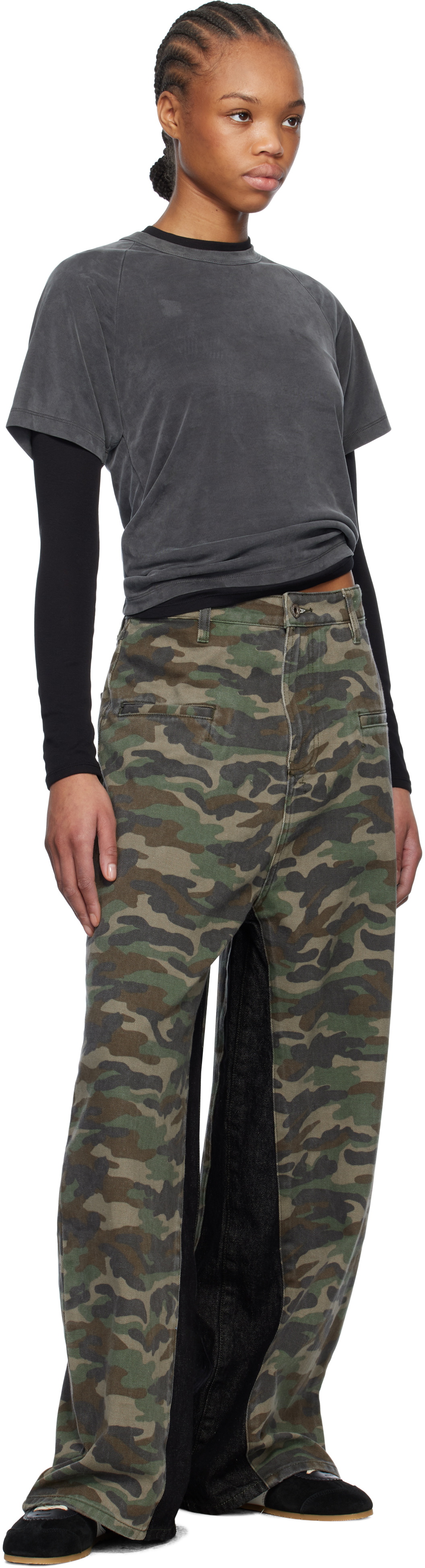 Fax Copy Express Khaki Casual Camouflage Jeans
