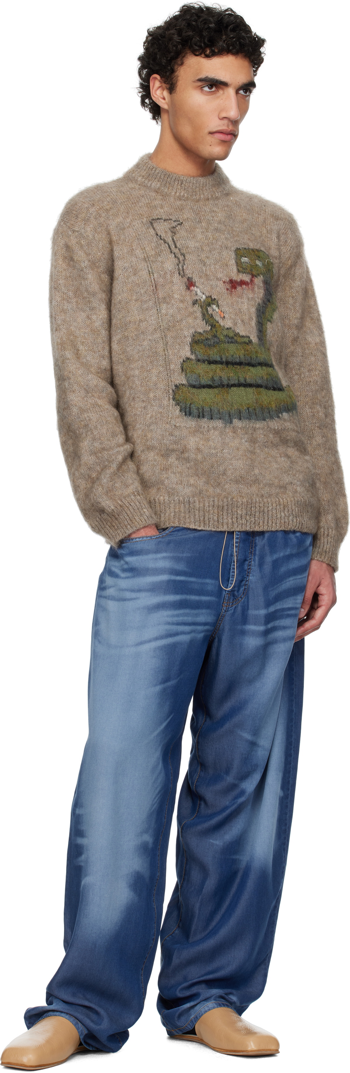 Magliano Beige Biscia Knit Sweater