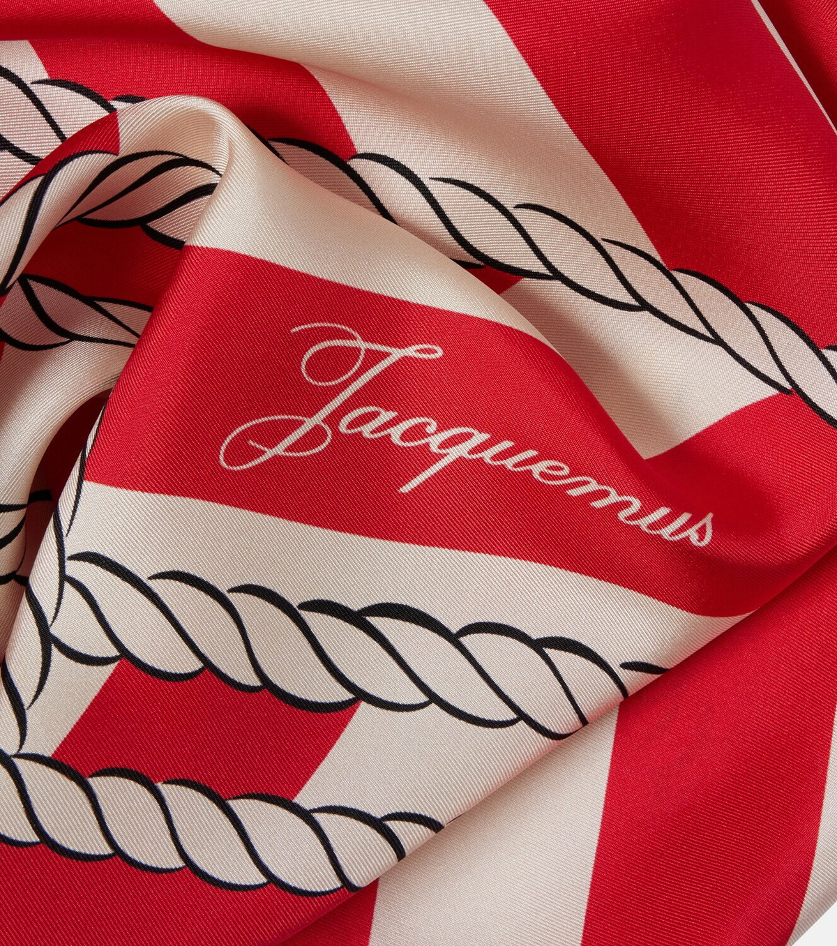 Jacquemus Bateau Corde printed silk scarf