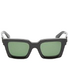Off-White Clip On Sunglasses in Black/Green
