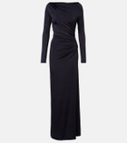 Victoria Beckham Gathered jersey maxi dress