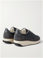 COMMON PROJECTS - Track Classic Leather-Trimmed Suede and Ripstop Sneakers - Gray