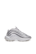 Diesel S-D-Runner-Slip-on sneakers with Oval D instep - Sneakers - Unisex - Silver