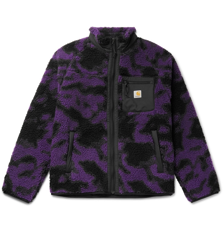 Photo: Carhartt WIP - Camouflage Fleece Jacket - Purple