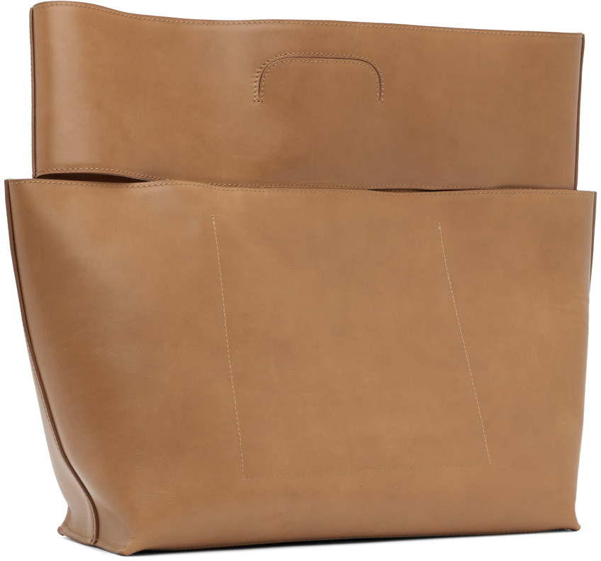 T/SEHNE SSENSE Exclusive Brown Cut-Through Bag