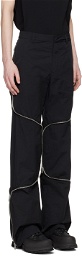 HELIOT EMIL Black Phyllotaxis Trousers