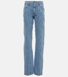 Mugler - High-rise spiral jeans