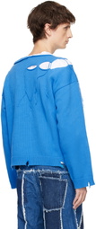 Charles Jeffrey LOVERBOY Blue Clash of Clans Edition Barbarian Patch Sweater
