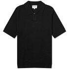 Norse Projects Men's Jon Tech Merino Polo Shirt in Black