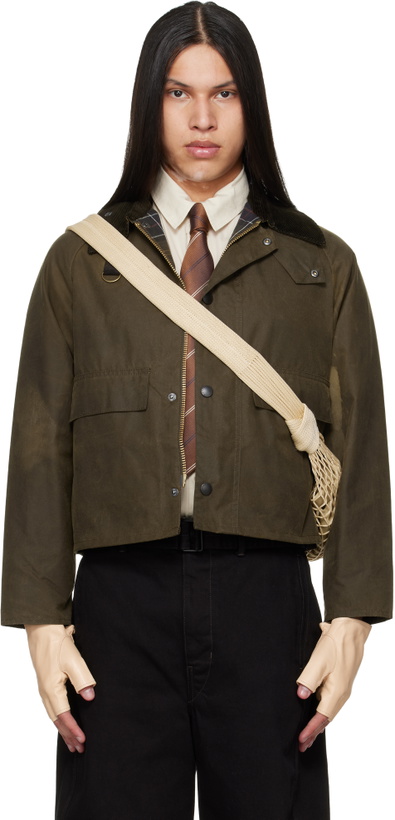 Photo: Barbour Brown Spey Slim Waxed Jacket