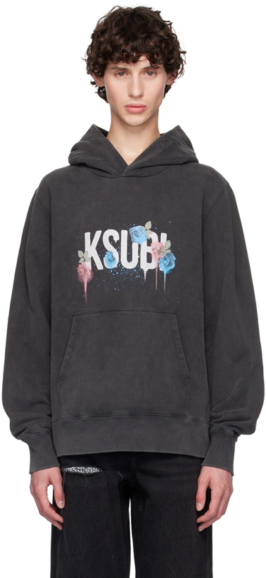 Photo: Ksubi Gray Graff Rose Kash Hoodie