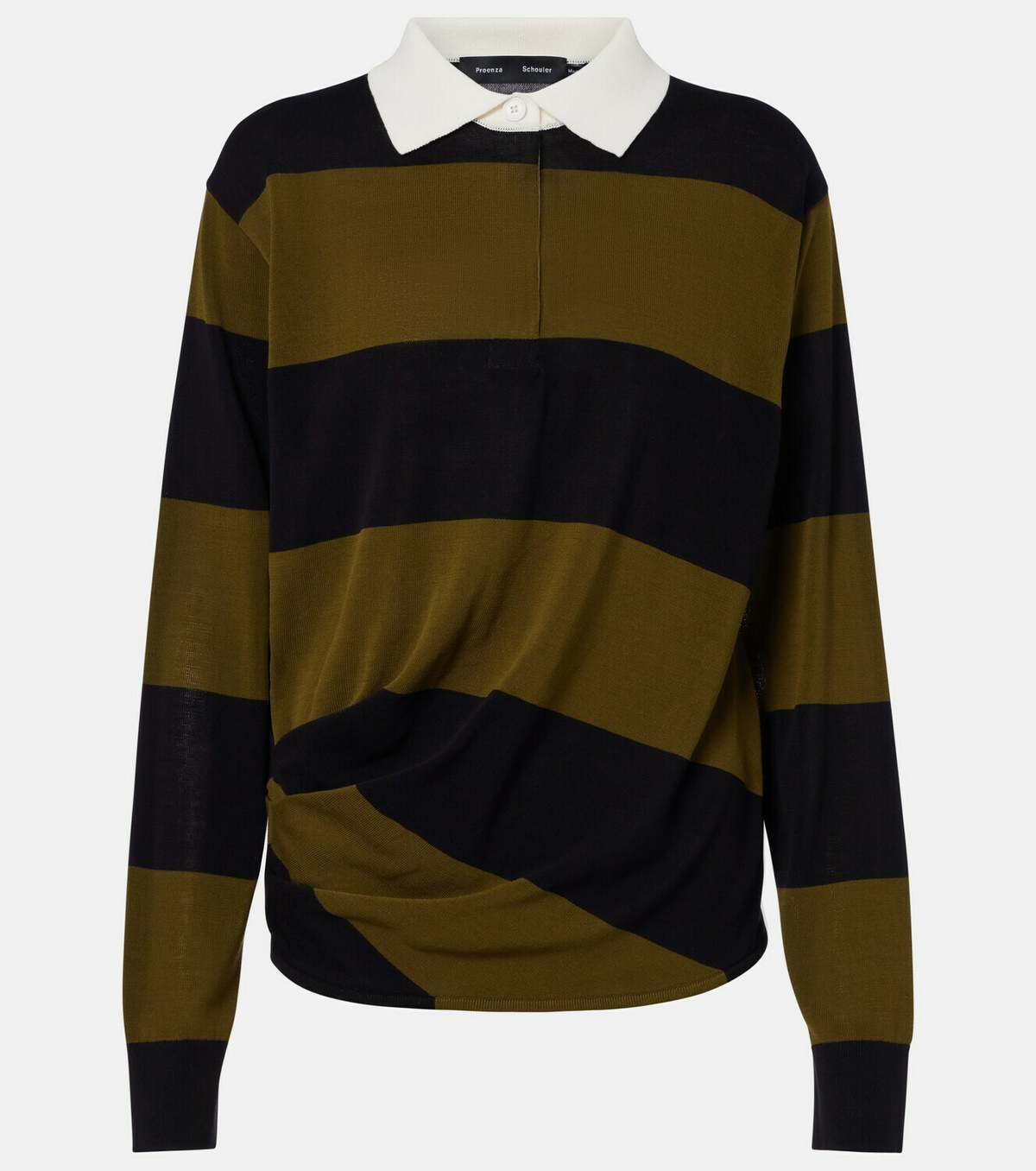 Proenza Schouler Corinna striped cotton polo shirt