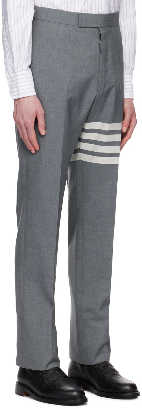 Thom Browne Backstrap Patchwork Prince Of Wales Wool Trousers In Black |  ModeSens