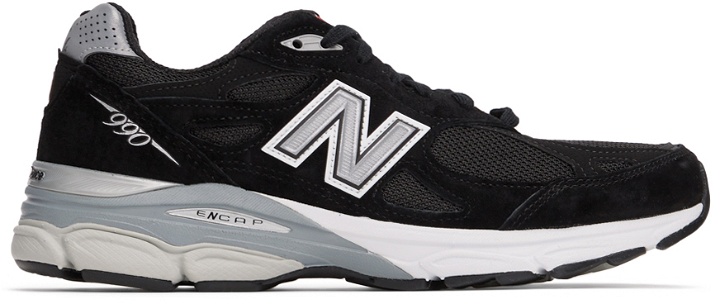 Photo: New Balance Black Made In US 990v3 Sneakers