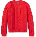 Helmut Lang - Cable-Knit Sweater - Men - Red