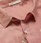 11.11/eleven eleven - Lovers Embellished Printed Silk Shirt - Pink