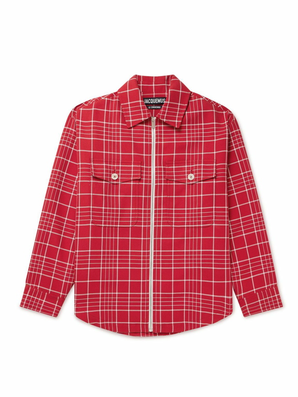 Photo: Jacquemus - Montage Checked Cotton-Twill Overshirt - Red