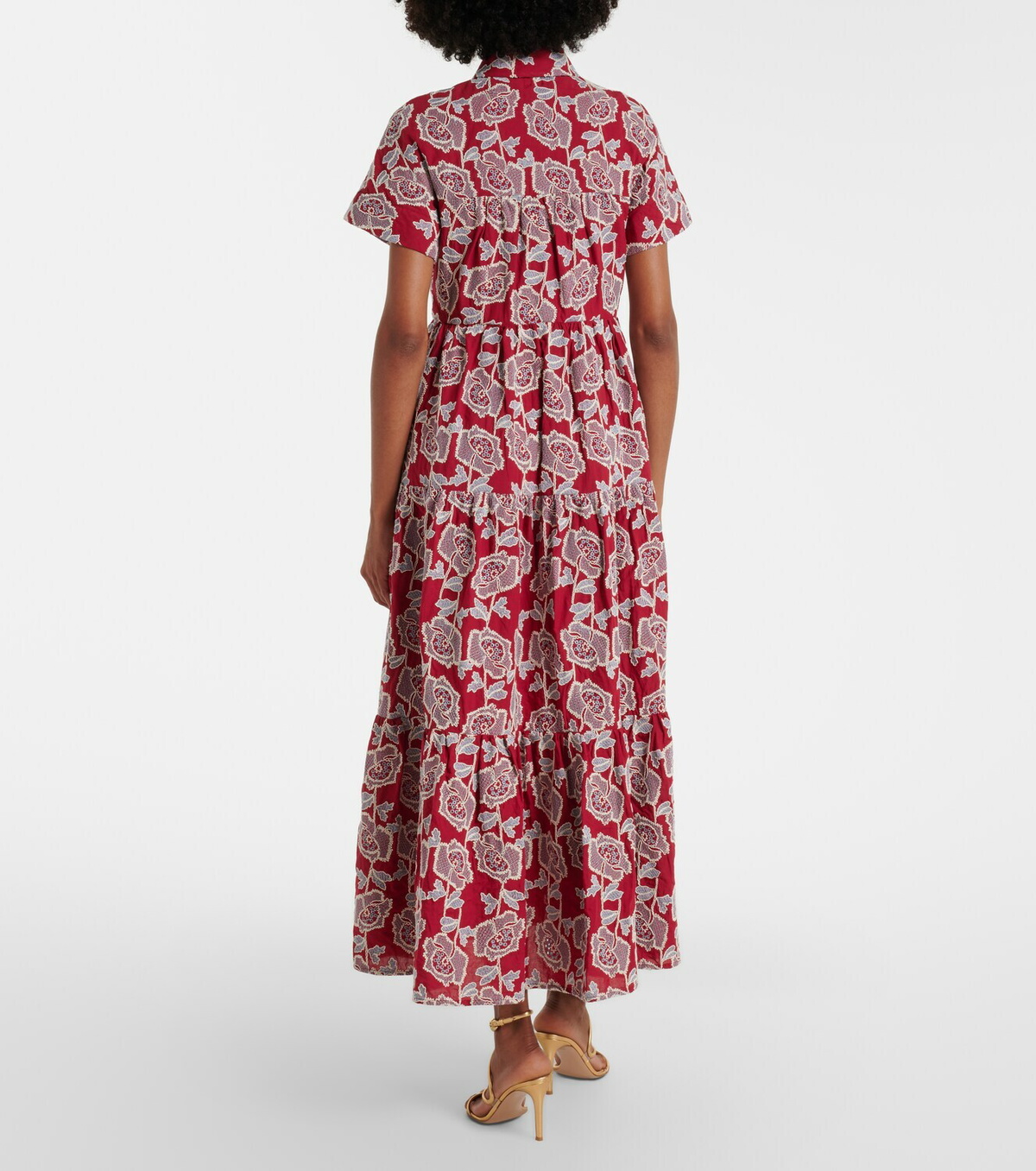 Erdem Embroidered cotton-blend shirt dress