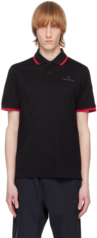 Photo: Moncler Black Printed Polo