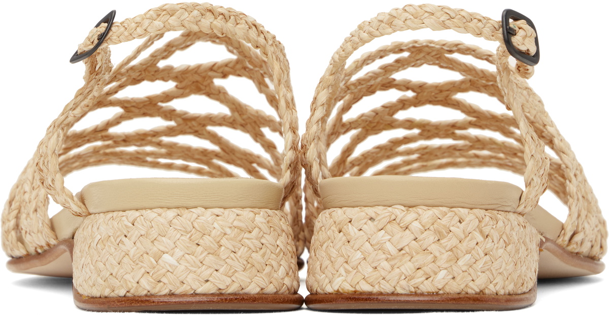HEREU Beige Alzira Raffia Sandals