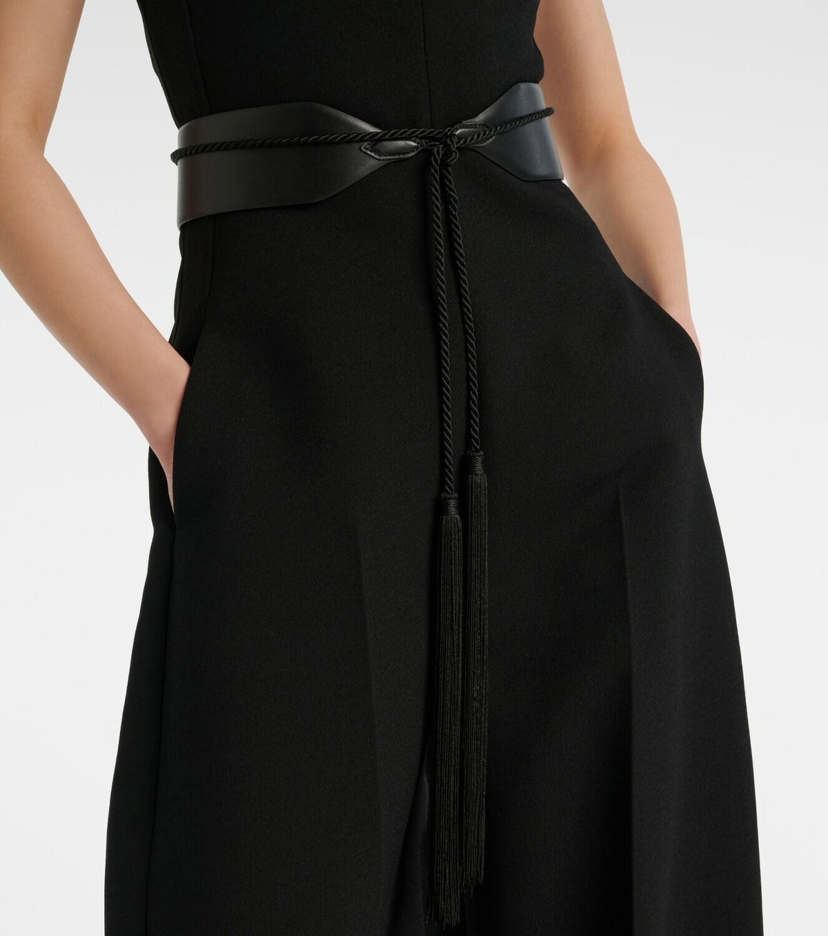 Alaïa Tassel-trimmed leather belt