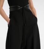 Alaïa Tassel-trimmed leather belt