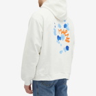 Marni Men's Dripping Flower Hoodie in Natural White