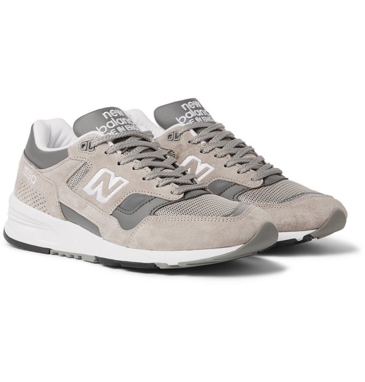 Photo: New Balance - 1530 Suede, Leather and Mesh Sneakers - Gray