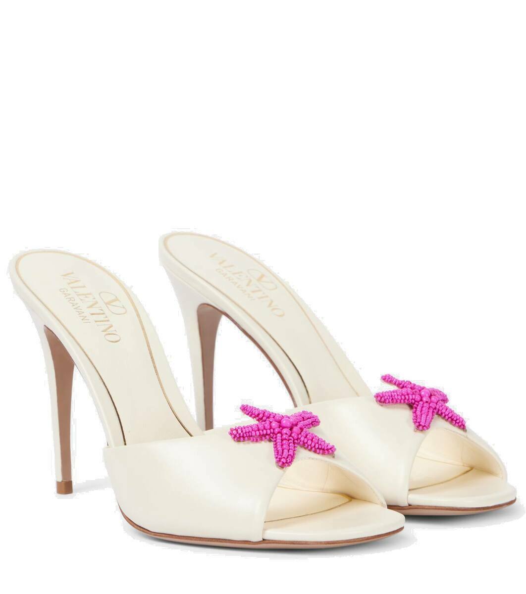 Valentino Garavani Starfish beaded leather mules Valentino