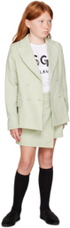 MSGM Kids Kids Green Houndstooth Blazer