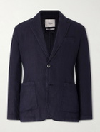Altea - Aaron Garment-Dyed Linen Blazer - Blue