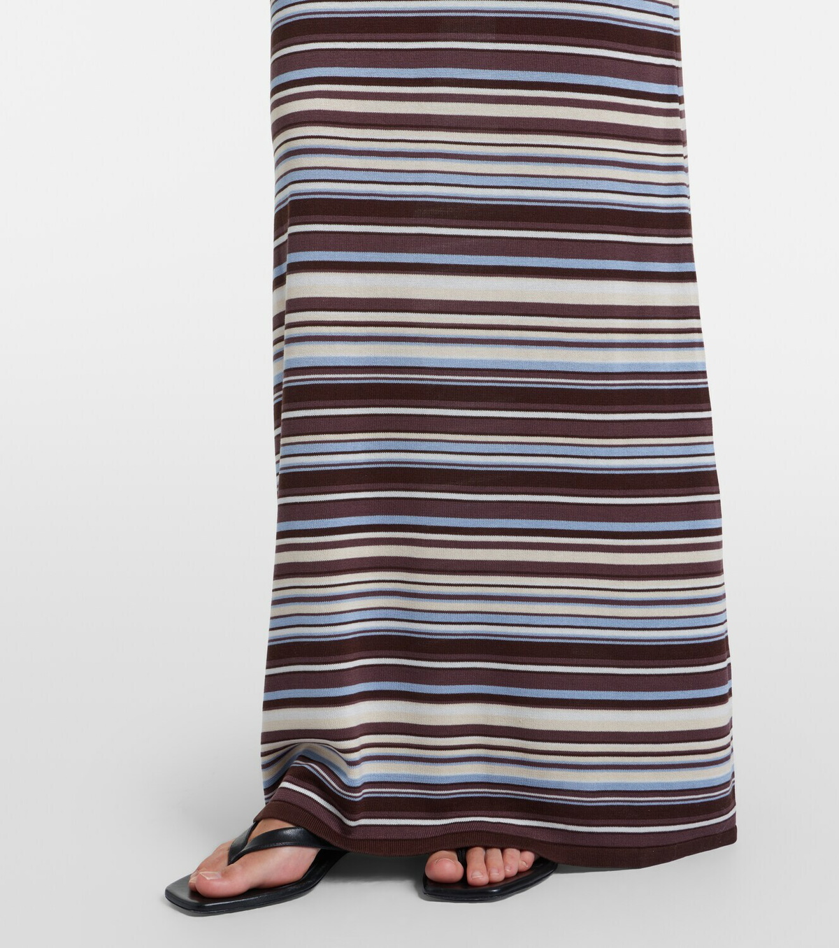Aya Muse Knitted striped maxi skirt