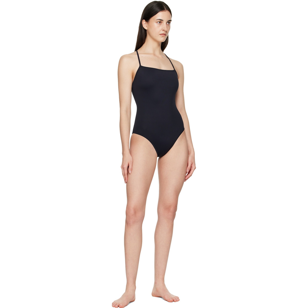 Loulou de Saison Black Itak LDS Criss-Crossing Straps Swimsuit