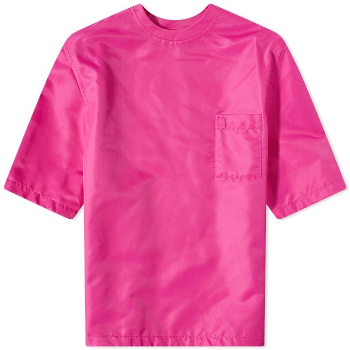 Photo: Valentino Men's Nylon One Stud Heavy T-Shirt in Pink Pp