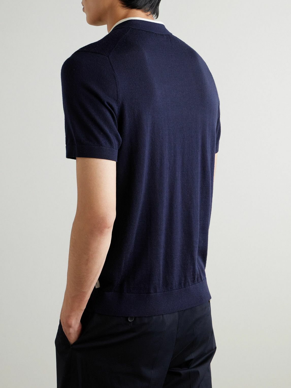 Onia - Slim-Fit Merino Wool Polo Shirt - Blue