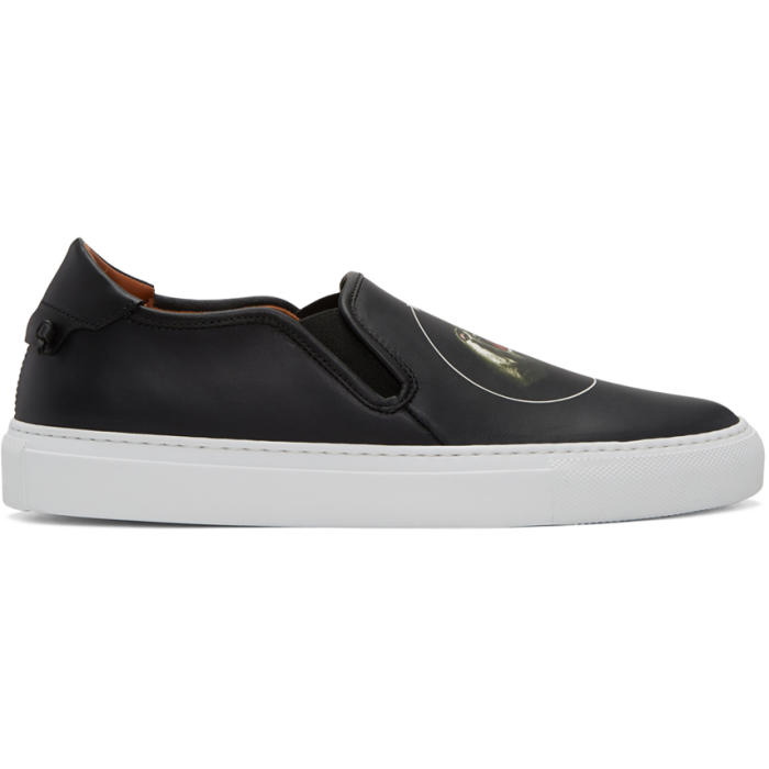 Photo: Givenchy Black Monkey Brothers Street Skate III Slip-On Sneakers