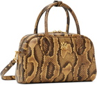AMIRI Brown Python MA Bowling Bag