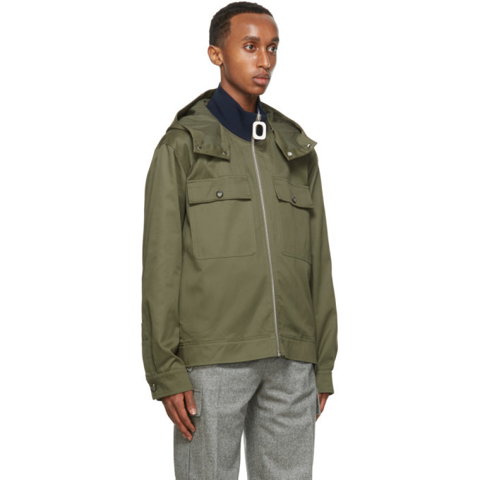 Jw Anderson Sim Card Cotton Trucker Jacket In Black